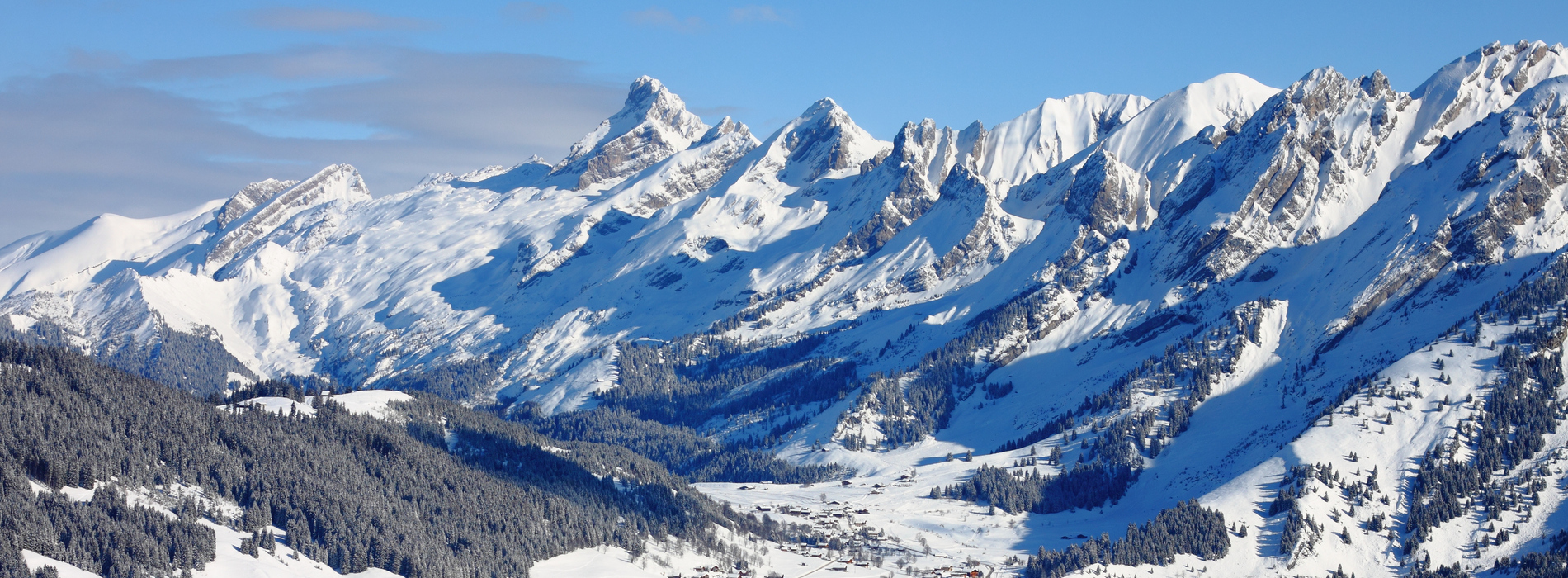 vue hiver de la clusaz 