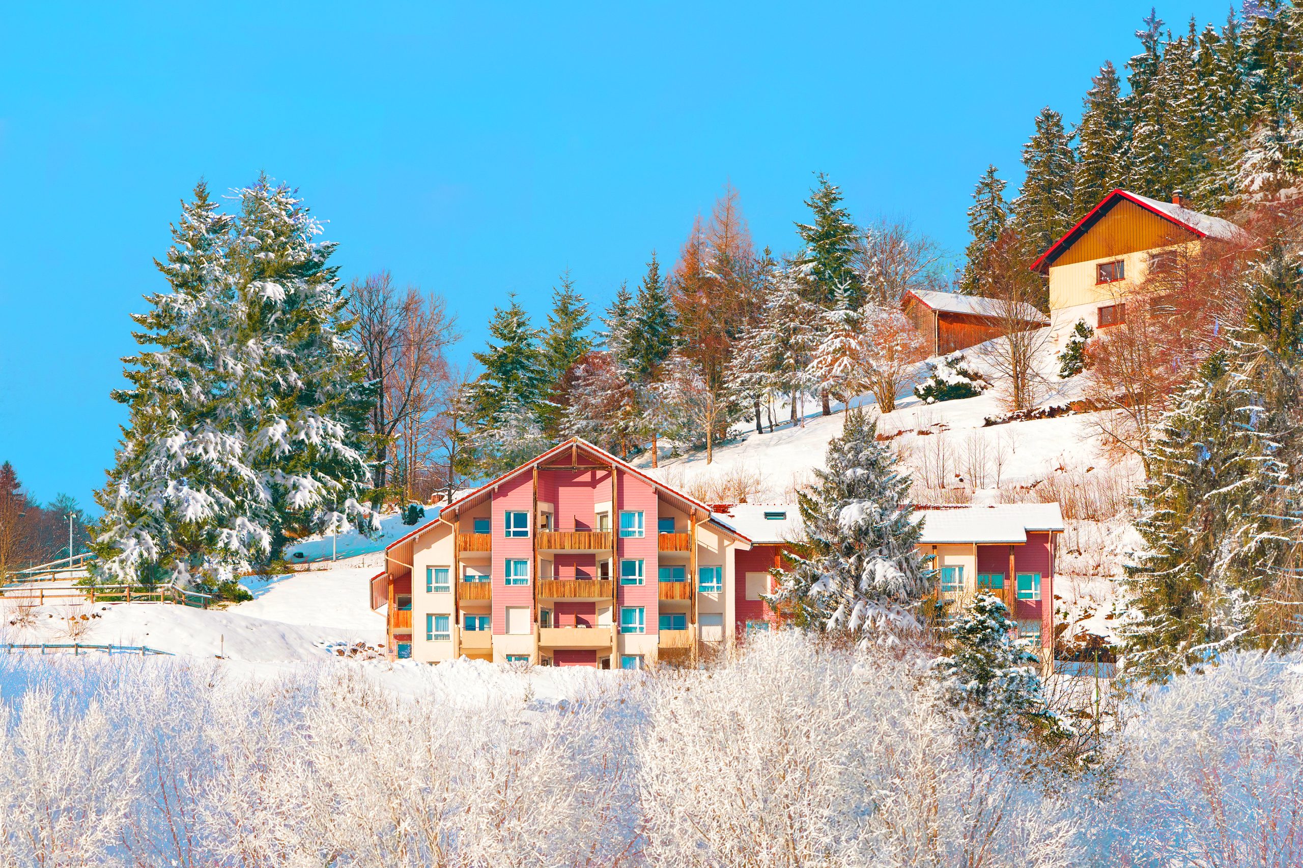 le village vacances azureva bussang a la montagne l'hiver 