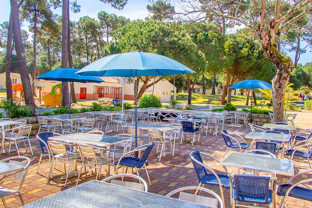 terrasse du village vacances azureva de l'ile d'oleron