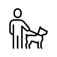 icone chien en laisse 