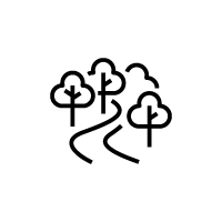 icone route avec arbres 3