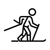 icone ski nordique noir 